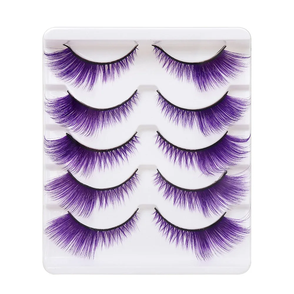 5Pairs Unique Dramatic Look Colored Lashes Cosplay Party Masquerade Colorful False Eyelashes Soft Fluffy Eyelash Extension
5Pairs Unique Dramatic Look Colored Lashes Cosplay Party Masquerade Colorful False Eyelashes Soft Fluffy Eyelash Extension