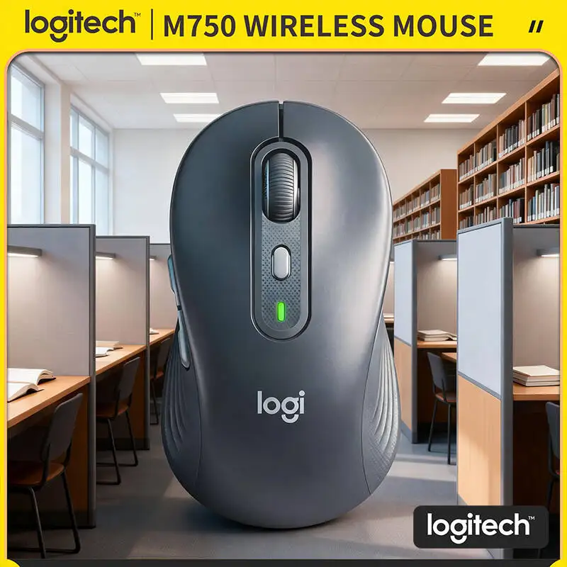 M750 Bluetooth Mouse - 90% Noise Reduction, 4000 DPI Precision, SmartWheel, 24-Month Battery, Work Helper