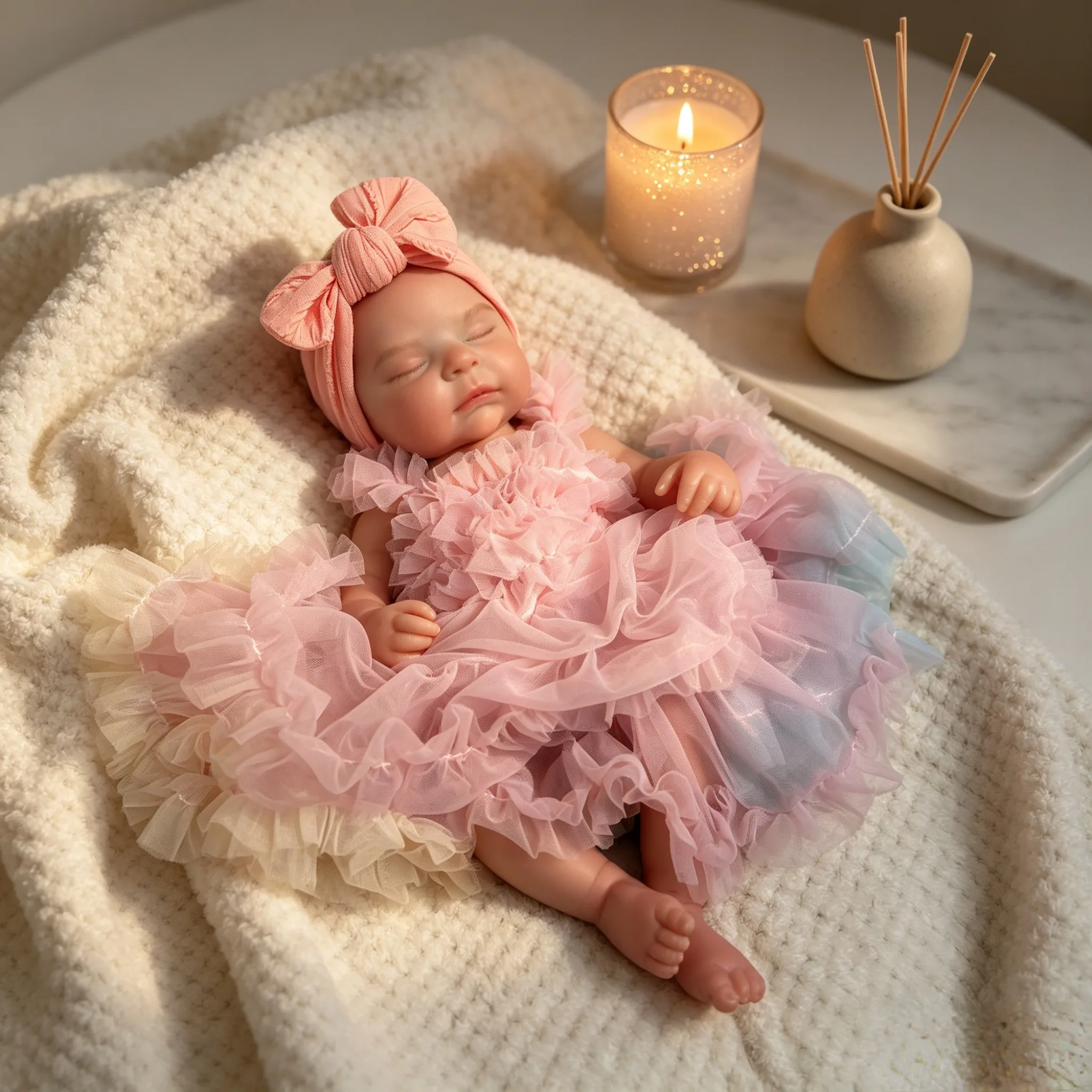 18 Inch Silicone Reborn Baby Doll Vivienne Girl Closed Eyes Version Handmade Soft Touch Toy
18 Inch Silicone Reborn Baby Doll Vivienne Girl Closed Eyes Version Handmade Soft Touch Toy