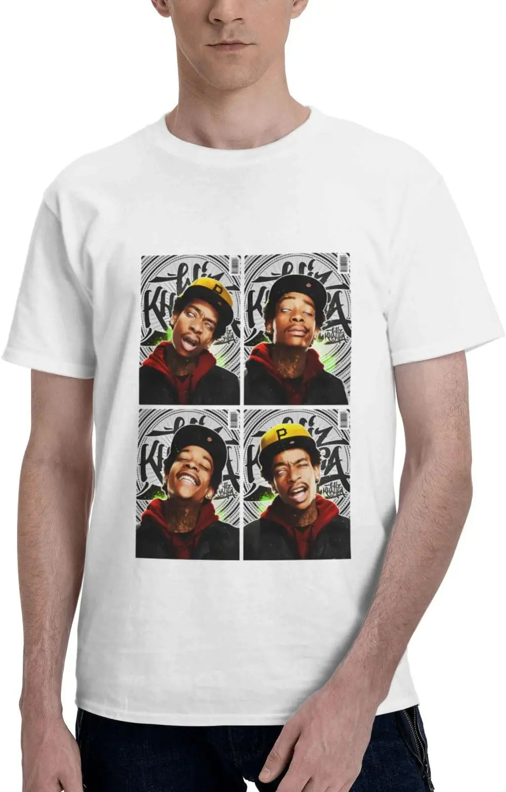 Wiz Music Khalifa, персонализированные модные футболки с узором, высококачественные футболки из 100% хлопка с коротким рукавом
Wiz Music Khalifa, персонализированные модные футболки с узором, высококачественные футболки из 100% хлопка с коротким рукавом