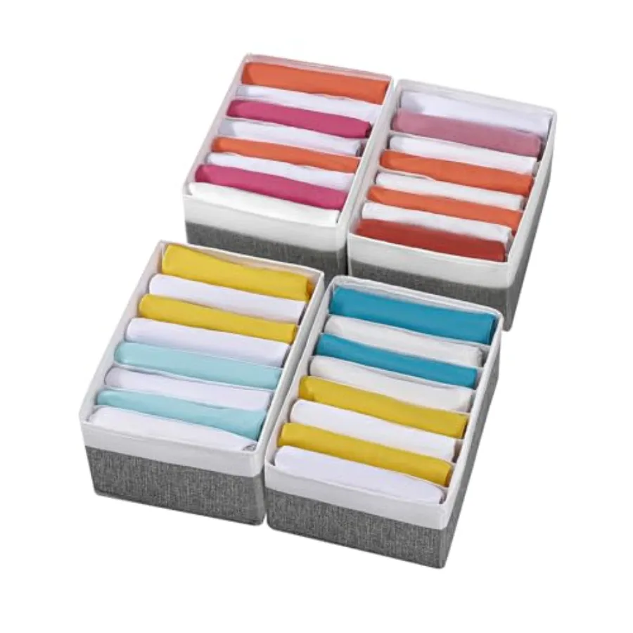 4 Packs T-shirt Drawer Organizers for Clothing, 8 Grids Compartment Wardrobe Storage Box, Washable Clothes Organizer for Leggin
4 Packs T-shirt Drawer Organizers for Clothing, 8 Grids Compartment Wardrobe Storage Box, Washable Clothes Organizer for Leggin