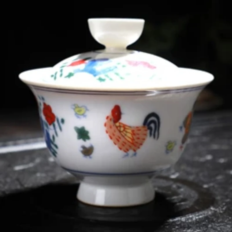 Doucai Chicken Jar Cup Lid Bowl with Lid Soaking Tea Cup Single Tea Bowl Jingdezhen Tea Set Large Antique
Doucai Chicken Jar Cup Lid Bowl with Lid Soaking Tea Cup Single Tea Bowl Jingdezhen Tea Set Large Antique