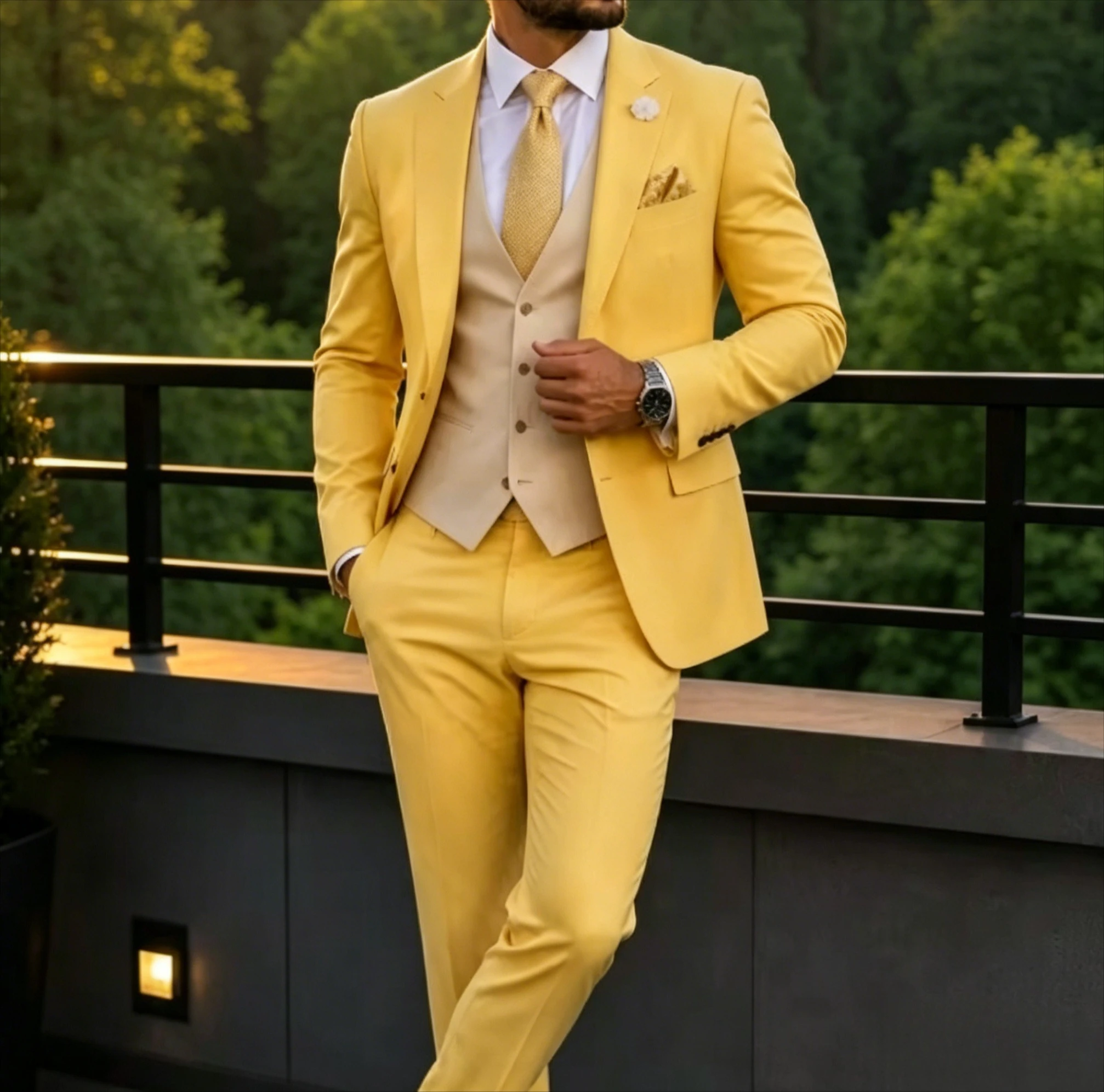 Yellow And Champagne New Men Suit Wedding Party Formal Groom Groomsman Prom Business Male Tuxedos 3 Piece Set Jacket Vest Pants
Yellow And Champagne New Men Suit Wedding Party Formal Groom Groomsman Prom Business Male Tuxedos 3 Piece Set Jacket Vest Pants
