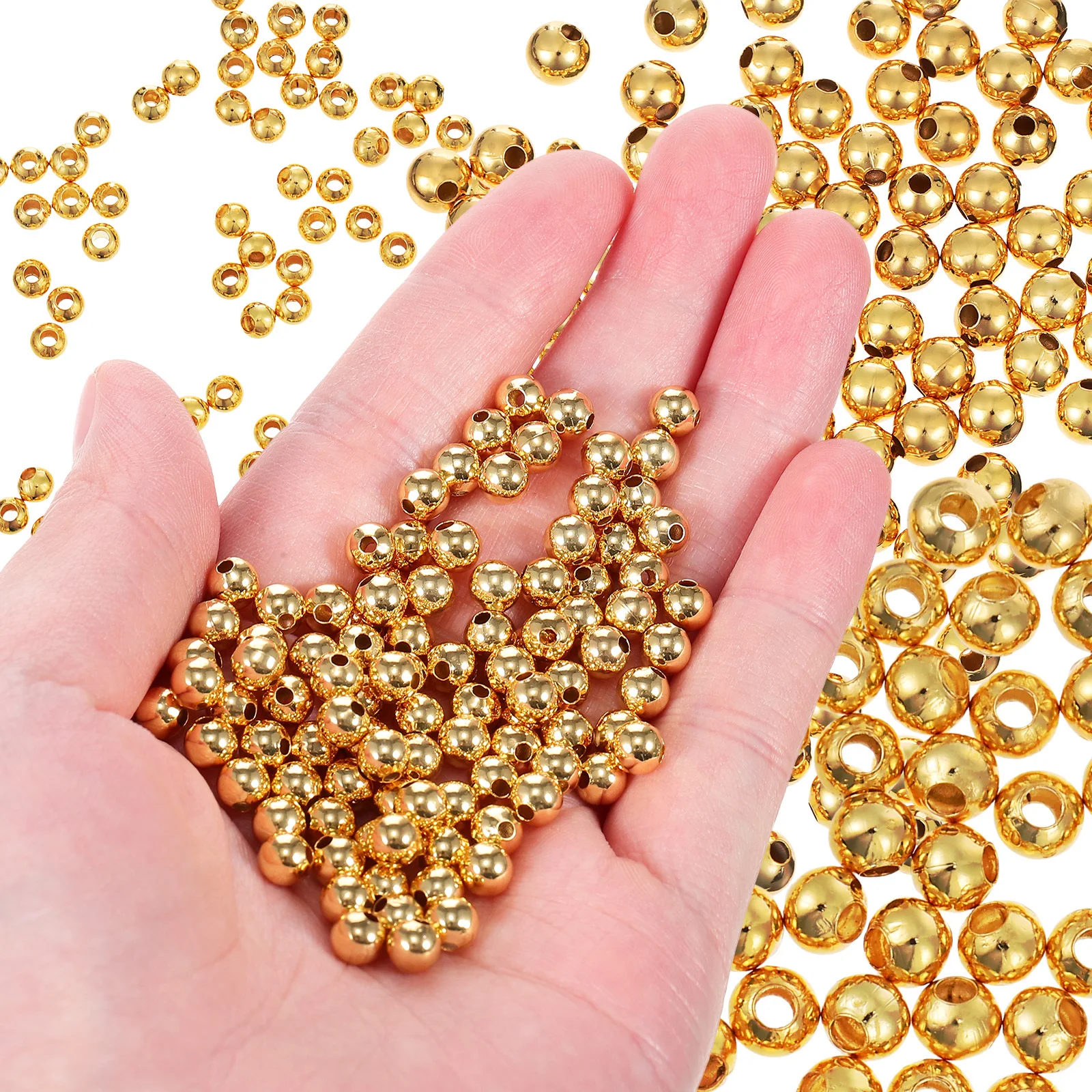900Pcs Loose Gold Beads Pearls Round Small DIY Jewelry Components for Necklace Earring Bracelet Hair Ties Decor
900Pcs Loose Gold Beads Pearls Round Small DIY Jewelry Components for Necklace Earring Bracelet Hair Ties Decor