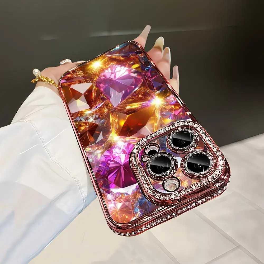 Colored crystal New Exquisite multi-style Crystal Phone Case Electroplated Glass PhoneCase for iPhone 17、16、15、14、13pm Pro Plus
Colored crystal New Exquisite multi-style Crystal Phone Case Electroplated Glass PhoneCase for iPhone 17、16、15、14、13pm Pro Plus