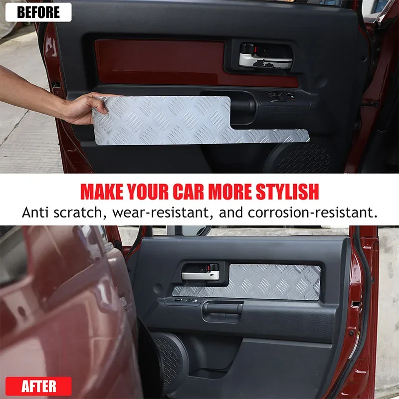For Toyota FJ Cruiser 2007-2021 Aluminum Alloy Silver Car Inner Door Panels Trim Cover Trim Sticker Interior Car Accessories
For Toyota FJ Cruiser 2007-2021 Aluminum Alloy Silver Car Inner Door Panels Trim Cover Trim Sticker Interior Car Accessories