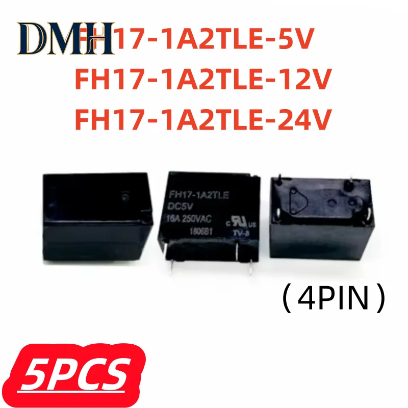 5Pcs/lot 100% New FH17-1A2TLE-DC5V/DC12V DC24V 16A 250vac 4pin 5V 12V 24V Original Power Relay
5Pcs/lot 100% New FH17-1A2TLE-DC5V/DC12V DC24V 16A 250vac 4pin 5V 12V 24V Original Power Relay