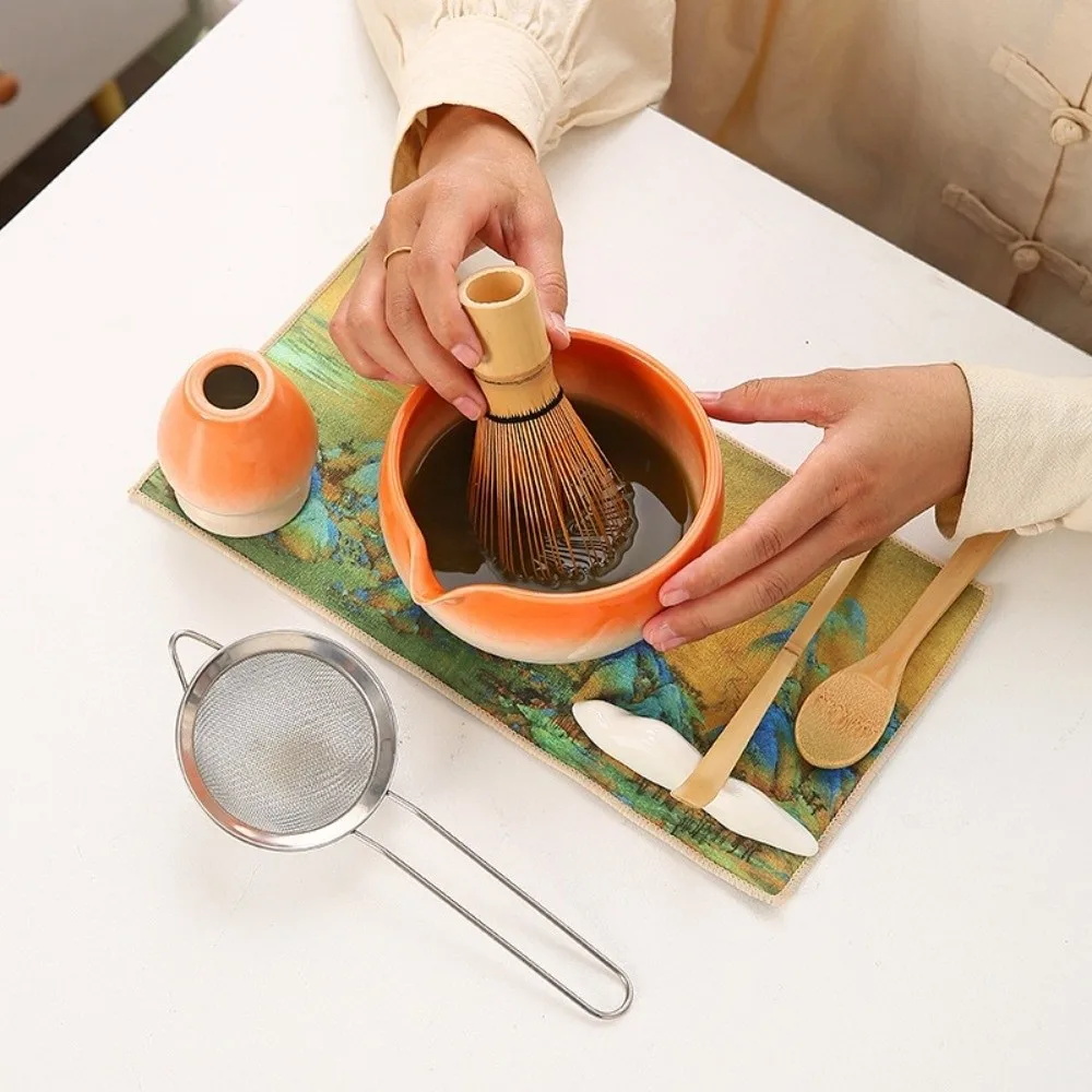 Traditional Ceramic Matcha Bowl with Pouring Spout Tea Strainer Matcha Whisk Set Handmade Gradient Color Matcha Making Kit
Traditional Ceramic Matcha Bowl with Pouring Spout Tea Strainer Matcha Whisk Set Handmade Gradient Color Matcha Making Kit