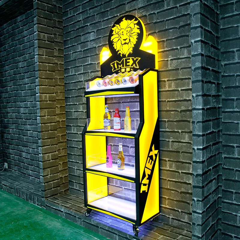 Bar KTV Luminous Multi-layer Cocktail Rack LED Light Beer Display Rack Movable Wine Cabinet Luminous Props
Bar KTV Luminous Multi-layer Cocktail Rack LED Light Beer Display Rack Movable Wine Cabinet Luminous Props