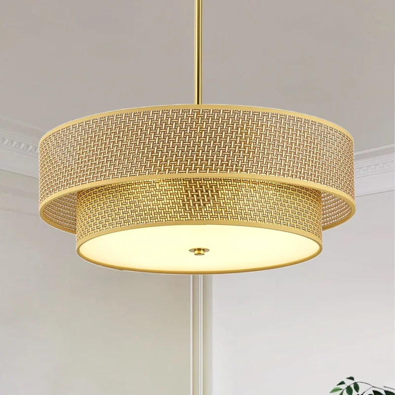 17.7 Inch Woven Rattan Linen Semi Flush Ceiling Light, Modern Boho Drum Lamp in Gold Wicker for Bedroom, Kitchen, Dining Room, Living Room, Hallway, Entryway
17.7 Inch Woven Rattan Linen Semi Flush Ceiling Light, Modern Boho Drum Lamp in Gold Wicker for Bedroom, Kitchen, Dining Room, Living Room, Hallway, Entryway