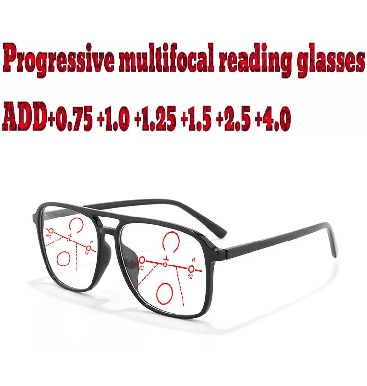 Progressive Multifocal Anti Blue Light Reading Glasses Large Size Men Women High Quality +1.0 +1.5 +1.75 +2.0 +2.5 +3 +3.5 +4
Progressive Multifocal Anti Blue Light Reading Glasses Large Size Men Women High Quality +1.0 +1.5 +1.75 +2.0 +2.5 +3 +3.5 +4