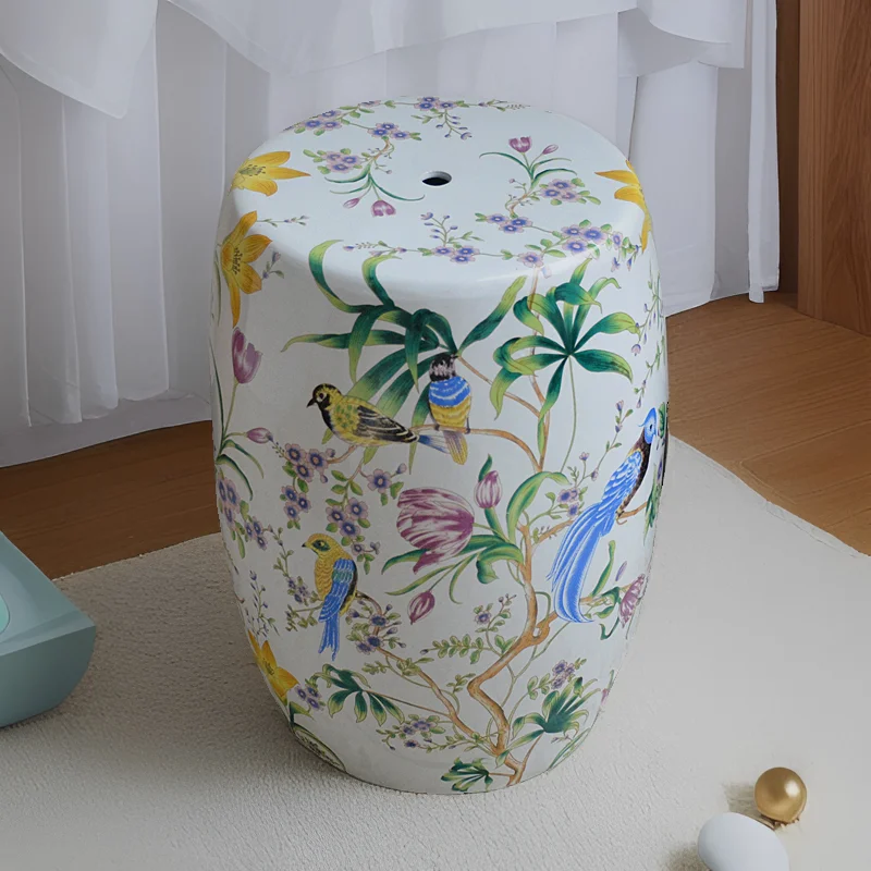 Floral Ceramic Garden Stool Chinoiserie Drum Stool Outdoor Patio Side Table Living Room Shoe Changing Seat
Floral Ceramic Garden Stool Chinoiserie Drum Stool Outdoor Patio Side Table Living Room Shoe Changing Seat