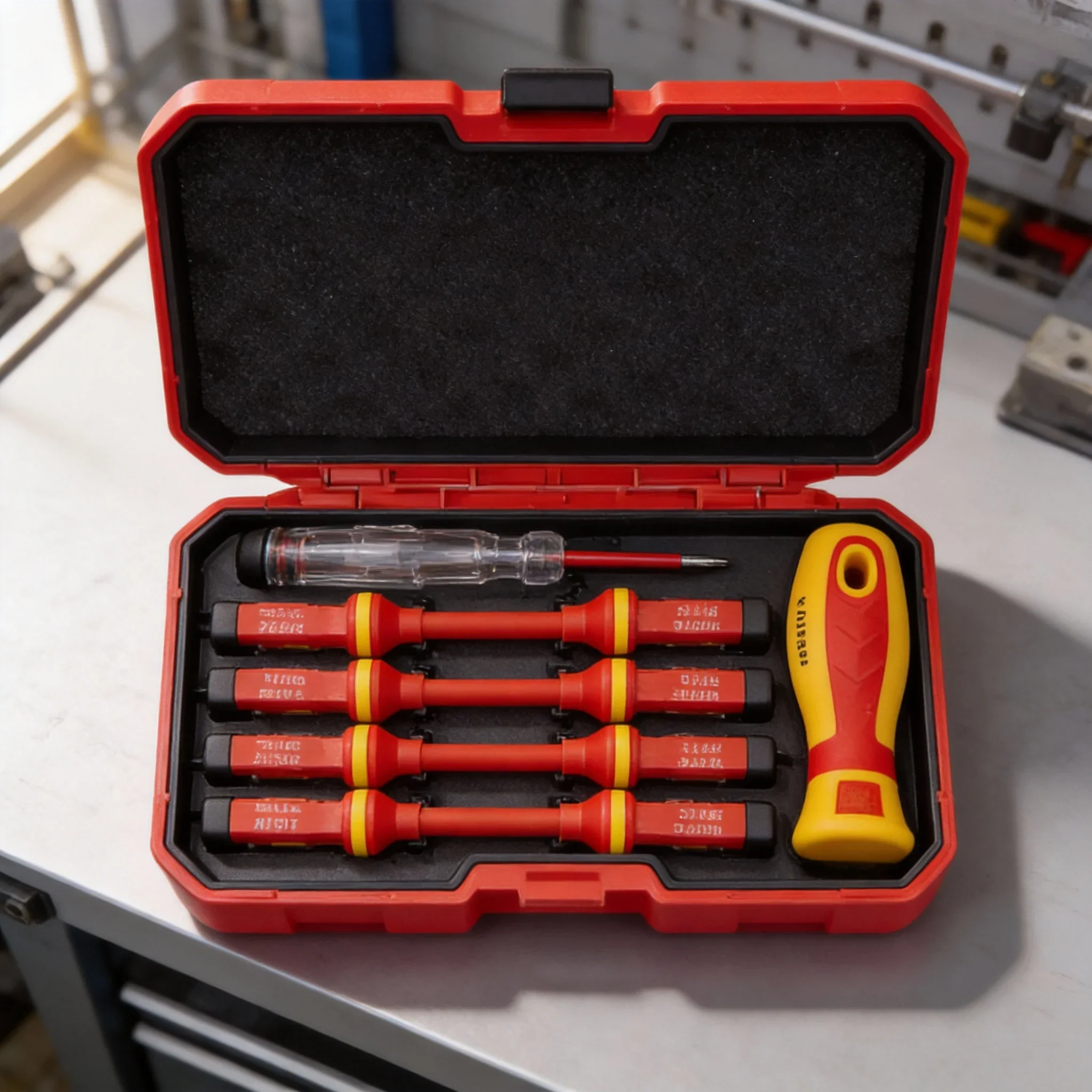 13 Piece Insulated Screwdriver Set Magnetic Electrician Tools 1000V Voltage Slotted Screw Driver Bits Kit Hand Tools
13 Piece Insulated Screwdriver Set Magnetic Electrician Tools 1000V Voltage Slotted Screw Driver Bits Kit Hand Tools
