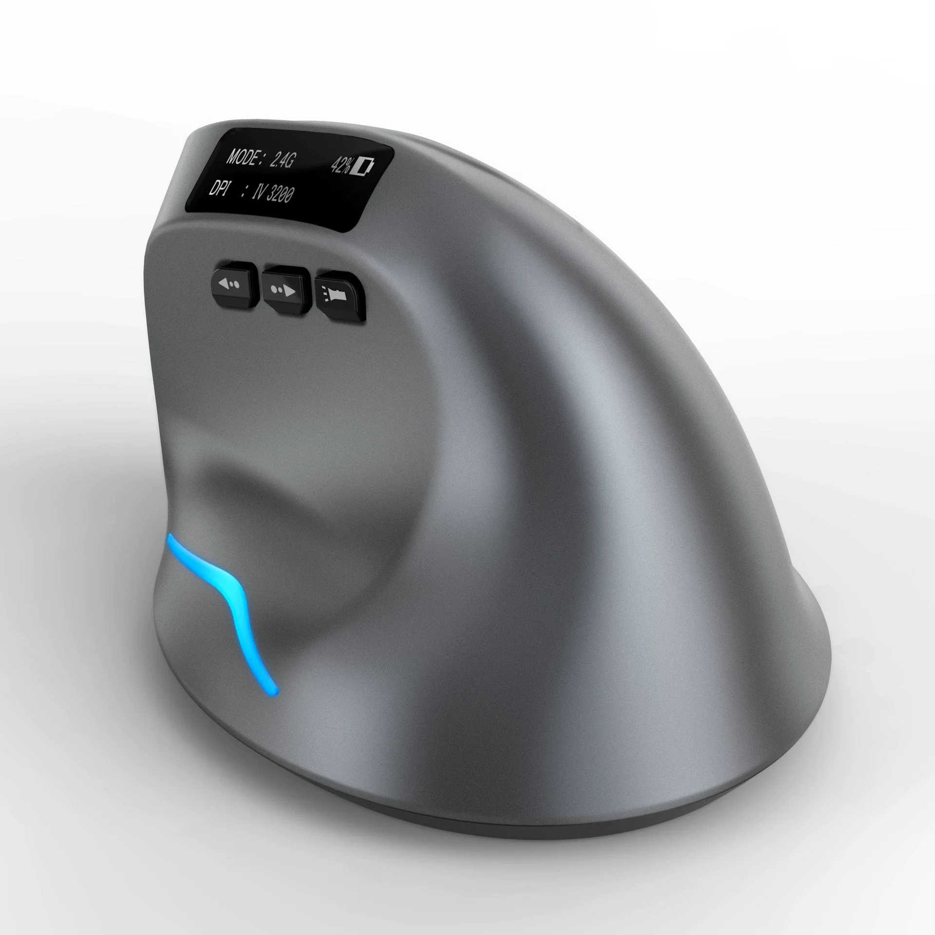 Grip display 2.4G Bluetooth wireless charging dual mode grip vertical mouse does not hurt the wrist
Grip display 2.4G Bluetooth wireless charging dual mode grip vertical mouse does not hurt the wrist