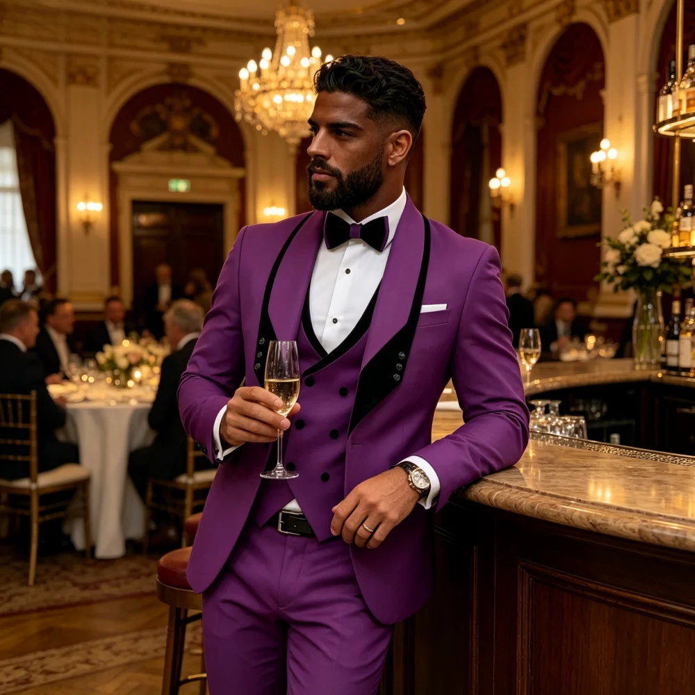 Royal Blue Men's Wedding Suit Shawl Lapel Formal Tuxedo Coat Vest Pant Set for Groom Prom Party Dress
Royal Blue Men's Wedding Suit Shawl Lapel Formal Tuxedo Coat Vest Pant Set for Groom Prom Party Dress