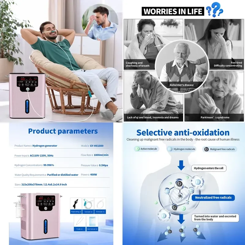 1800ml/min Brown Water Production Machine New Tech PEM Inhalation Machine for Cancer Treatment
1800ml/min Brown Water Production Machine New Tech PEM Inhalation Machine for Cancer Treatment