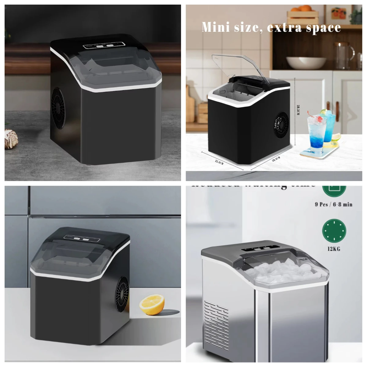 Automatic Self-Cleaning Countertop Ice Maker, Plastic Housing for Home Office Bar Hotel
Automatic Self-Cleaning Countertop Ice Maker, Plastic Housing for Home Office Bar Hotel
