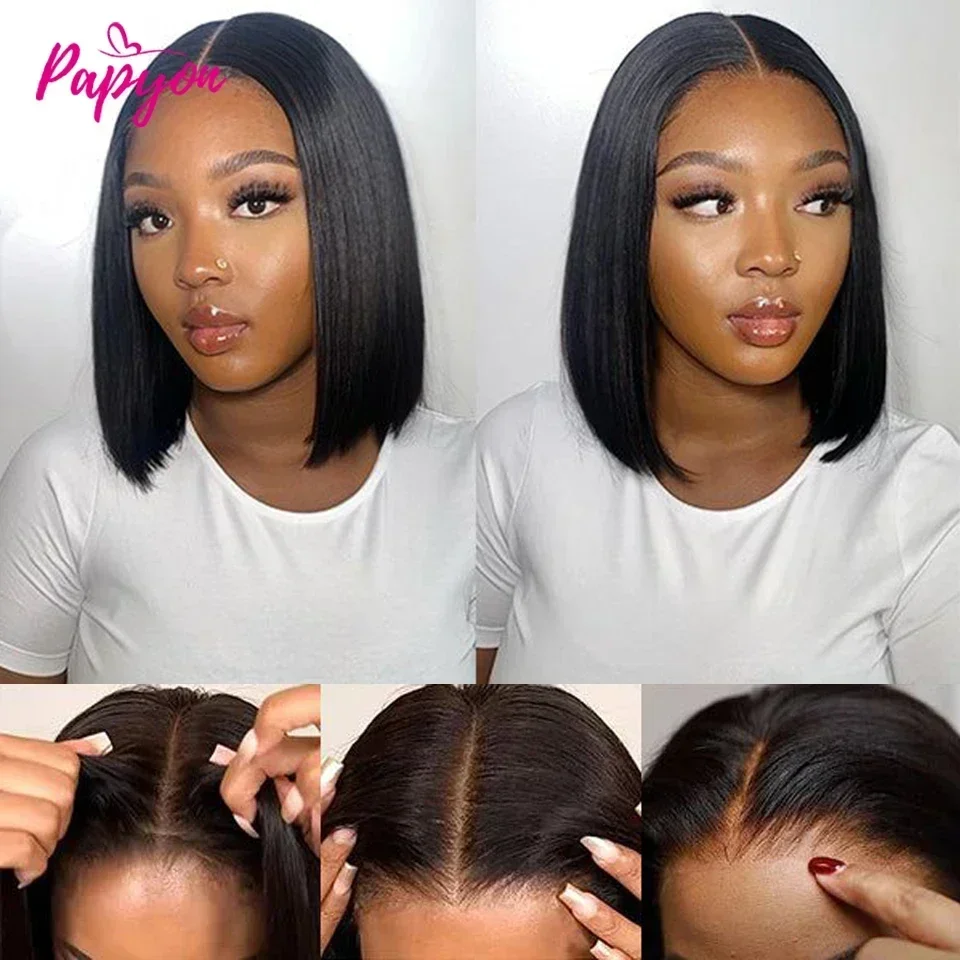 Short Bob Wigs Straight Glueless Wig Ready To Wear Human Hair Wigs Pre Cut 4x4 Elastic Drawstring Upgraded No Glue Lace Air Wig
Short Bob Wigs Straight Glueless Wig Ready To Wear Human Hair Wigs Pre Cut 4x4 Elastic Drawstring Upgraded No Glue Lace Air Wig
