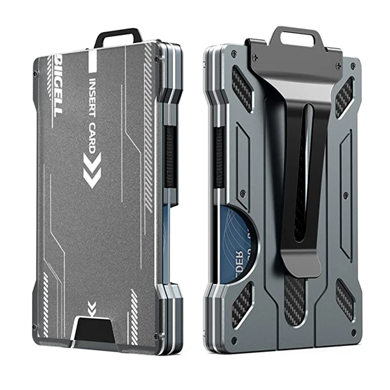 Tactical Metal ID Badge Holder Aluminum Card Wallet with Clear ID Window RFID Blocking Credit Card Case and Money Clip
Tactical Metal ID Badge Holder Aluminum Card Wallet with Clear ID Window RFID Blocking Credit Card Case and Money Clip