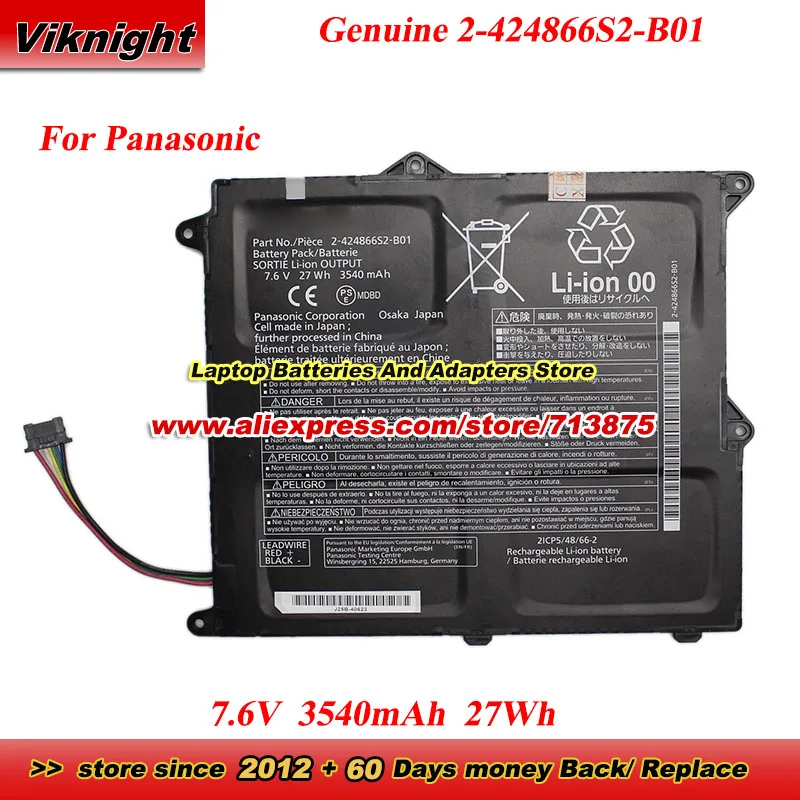 Genuine 2-424866S2-B01 Battery 7.6V 3540mAh 27Wh For Panasonic Toughbook CF-XZ6 CF-XZ62 CF-XZ6B CF-XZ6H CF-XZ6P CF-XZ6T CF-XZ6U
Genuine 2-424866S2-B01 Battery 7.6V 3540mAh 27Wh For Panasonic Toughbook CF-XZ6 CF-XZ62 CF-XZ6B CF-XZ6H CF-XZ6P CF-XZ6T CF-XZ6U