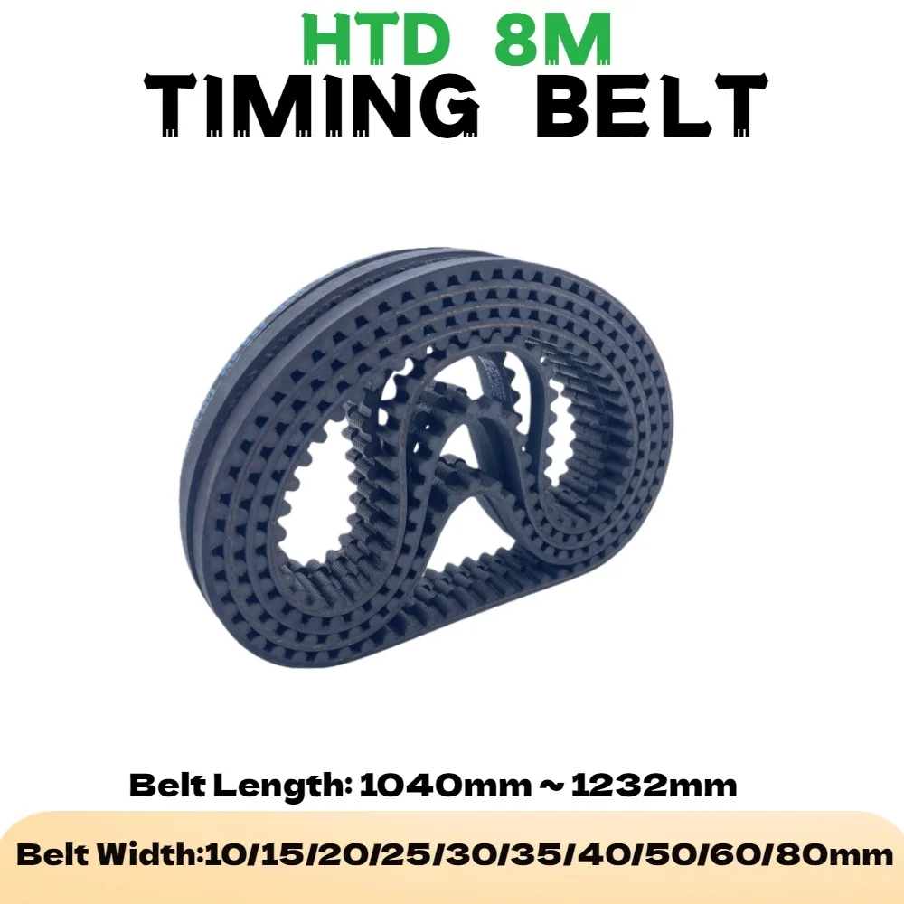 HTD 8M Rubber Closed Lood Timing Belt Belt Length 1040mm~1232mm HTD8M Rubber Belt HTD8M Synchronous Belt Closed Loop Belts 8M
HTD 8M Rubber Closed Lood Timing Belt Belt Length 1040mm~1232mm HTD8M Rubber Belt HTD8M Synchronous Belt Closed Loop Belts 8M