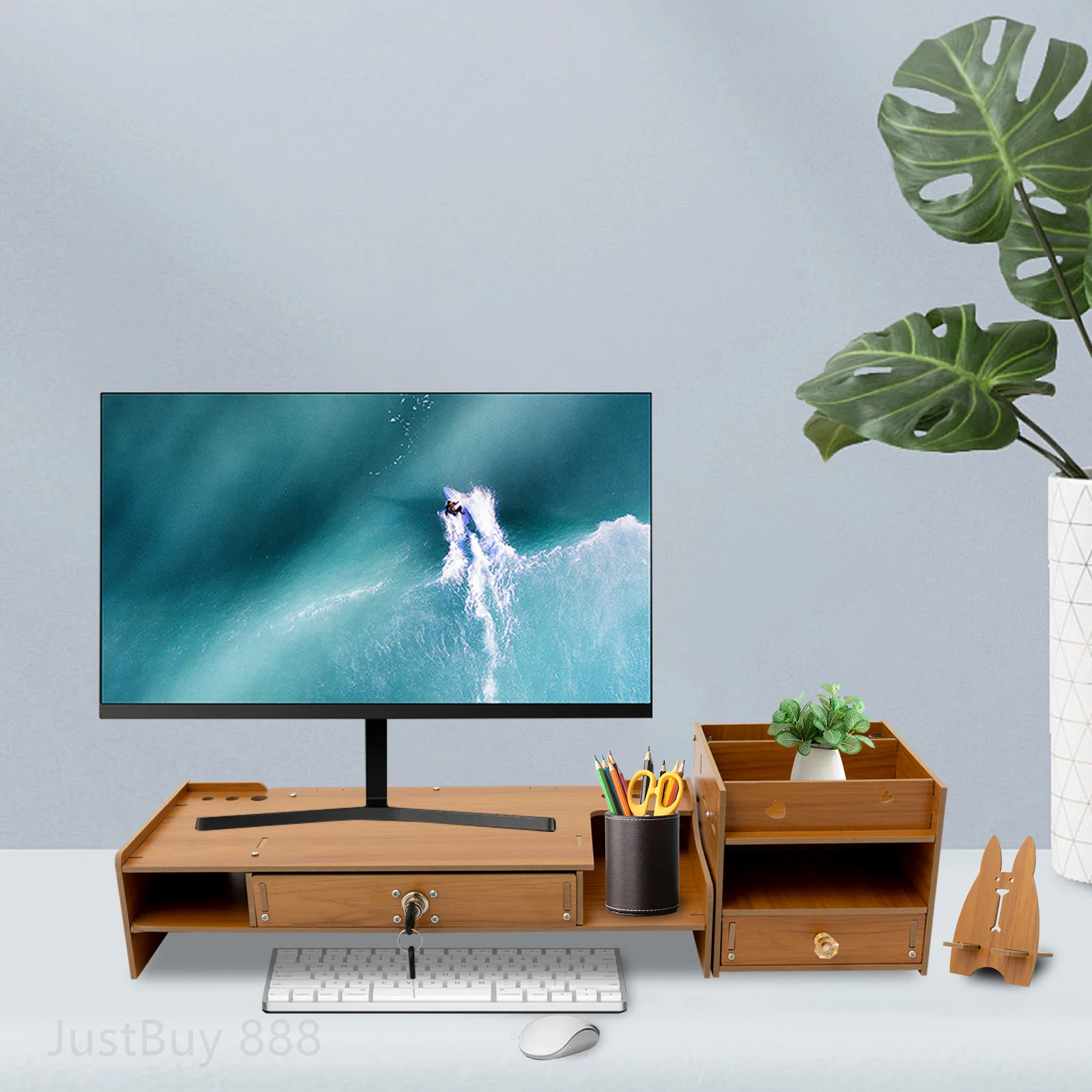 Подставка для монитора из вишневого дерева 48x20x10,5 см с запираемым ящиком, эргономичная стойка для организации домашнего офиса, стола
Подставка для монитора из вишневого дерева 48x20x10,5 см с запираемым ящиком, эргономичная стойка для организации домашнего офиса, стола