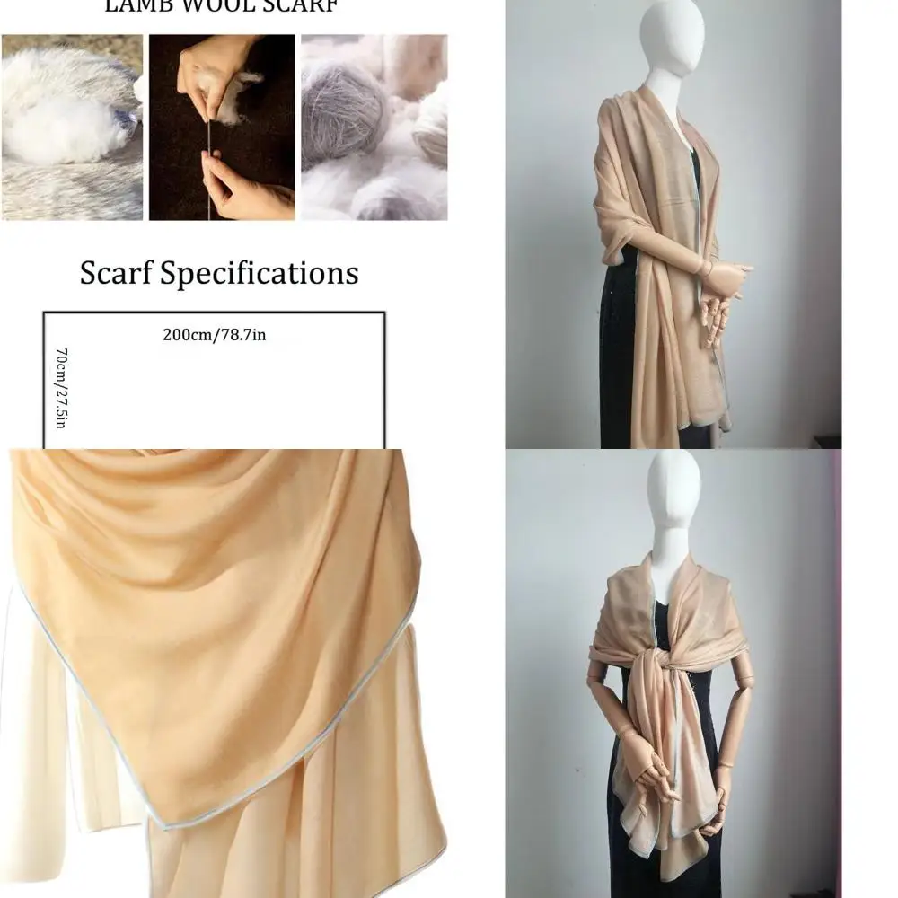 Elegant Pashmina-Style Cashmere Silk Blend Shawl - Lightweight Woolen Wrap, Skin-Friendly
Elegant Pashmina-Style Cashmere Silk Blend Shawl - Lightweight Woolen Wrap, Skin-Friendly