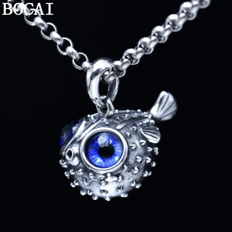 BOCAI S925 Sterling Silver Pendants for Women Men New Fashion Creative Little Pufferfish Pure Argentum Punk Jewelry
BOCAI S925 Sterling Silver Pendants for Women Men New Fashion Creative Little Pufferfish Pure Argentum Punk Jewelry