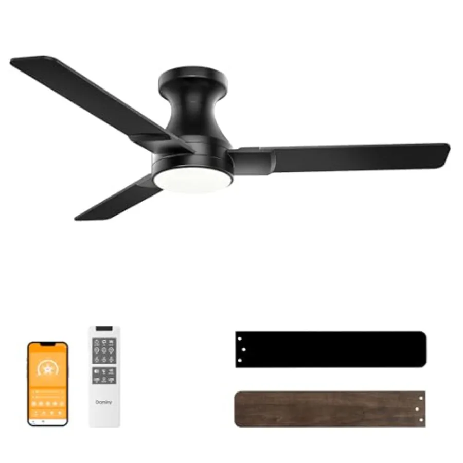 42 inch ceiling fan with light for bedroom and kitchen, black metal flush mount fan with 3 blades, 6CCT LED, remote control, in
42 inch ceiling fan with light for bedroom and kitchen, black metal flush mount fan with 3 blades, 6CCT LED, remote control, in