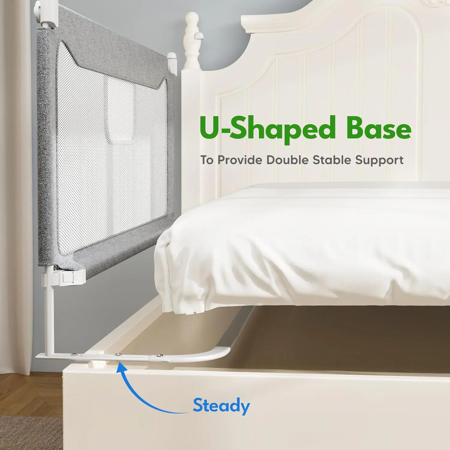 Bed Rail For Toddlers, Toddler Bed Rails, 2 Minutes Assembly Foldable Guard With U-Shaped Base, Suitable For
Bed Rail For Toddlers, Toddler Bed Rails, 2 Minutes Assembly Foldable Guard With U-Shaped Base, Suitable For