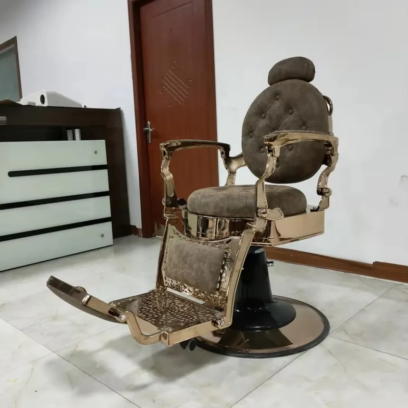 Logo Custom Massage Barber Chair Black Rose Gold Synthetic Leather Base Antique Luxury Salon Workshop Furniture
Logo Custom Massage Barber Chair Black Rose Gold Synthetic Leather Base Antique Luxury Salon Workshop Furniture
