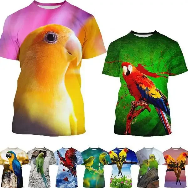 Parrot 3d Printed Casual T-shirt With Bird Images Fashion Men, Women And Children O-neck Short Sleeved Harajuku Street Thin Top
Parrot 3d Printed Casual T-shirt With Bird Images Fashion Men, Women And Children O-neck Short Sleeved Harajuku Street Thin Top