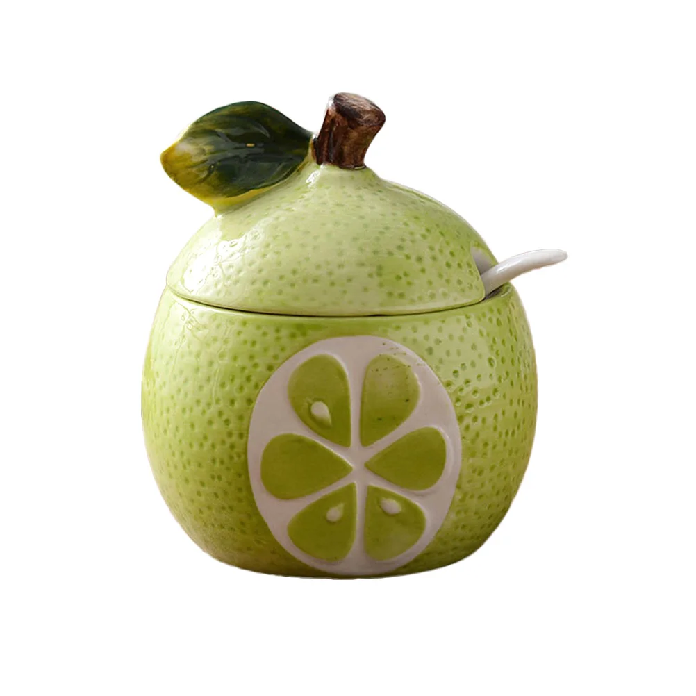 Fruit Shaped Ceramic Spice Jar Set Cantaloupe Style Sugar Salt Pepper Seasoning Pot Lid Spoon Kitchen Condiment Organizer
Fruit Shaped Ceramic Spice Jar Set Cantaloupe Style Sugar Salt Pepper Seasoning Pot Lid Spoon Kitchen Condiment Organizer