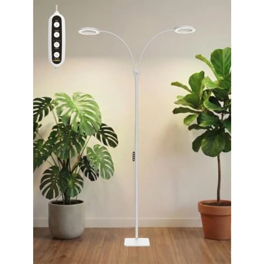 Grow Lights for Indoor Plants 36W Full Spectrum 2-Head LED Plant Light with Stand Adjustable Height 3/9/12H Timer 6 Dimmable Le
Grow Lights for Indoor Plants 36W Full Spectrum 2-Head LED Plant Light with Stand Adjustable Height 3/9/12H Timer 6 Dimmable Le
