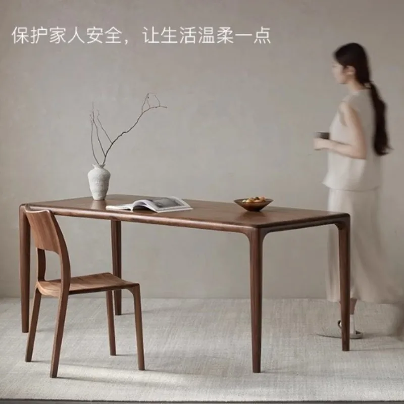 Household pure solid wood dining table black walnut tenon and mortise eating table tea table desk workbench
Household pure solid wood dining table black walnut tenon and mortise eating table tea table desk workbench
