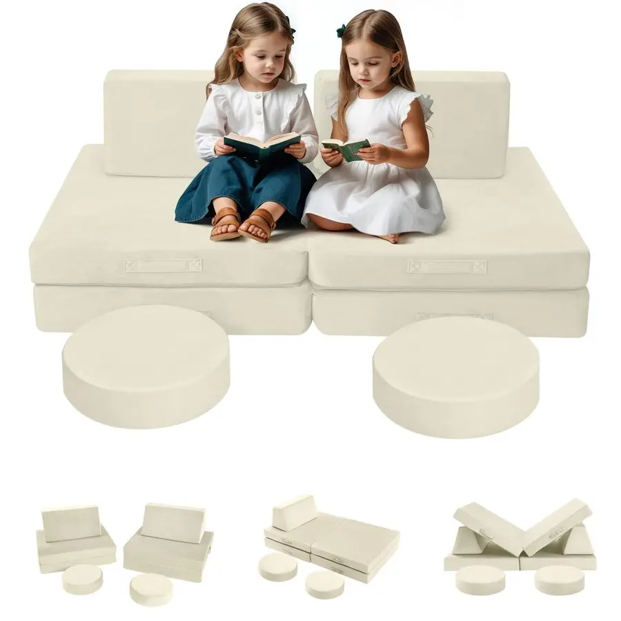 Modular Kids Play Couch 8Piece Beige Foam Sofa and Fort Set Soft Washable Cushions Creative Toddler Furniture Indoor Climber amp
Modular Kids Play Couch 8Piece Beige Foam Sofa and Fort Set Soft Washable Cushions Creative Toddler Furniture Indoor Climber amp