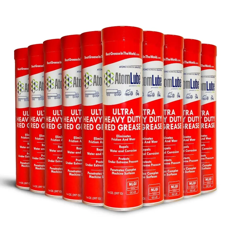 Ultra Heavy Duty Red Grease, 10-Pack of 14 Oz. | Waterproof & High Temp Lubricant for Metal Surfaces | Wheel Bearing Grease
Ultra Heavy Duty Red Grease, 10-Pack of 14 Oz. | Waterproof & High Temp Lubricant for Metal Surfaces | Wheel Bearing Grease
