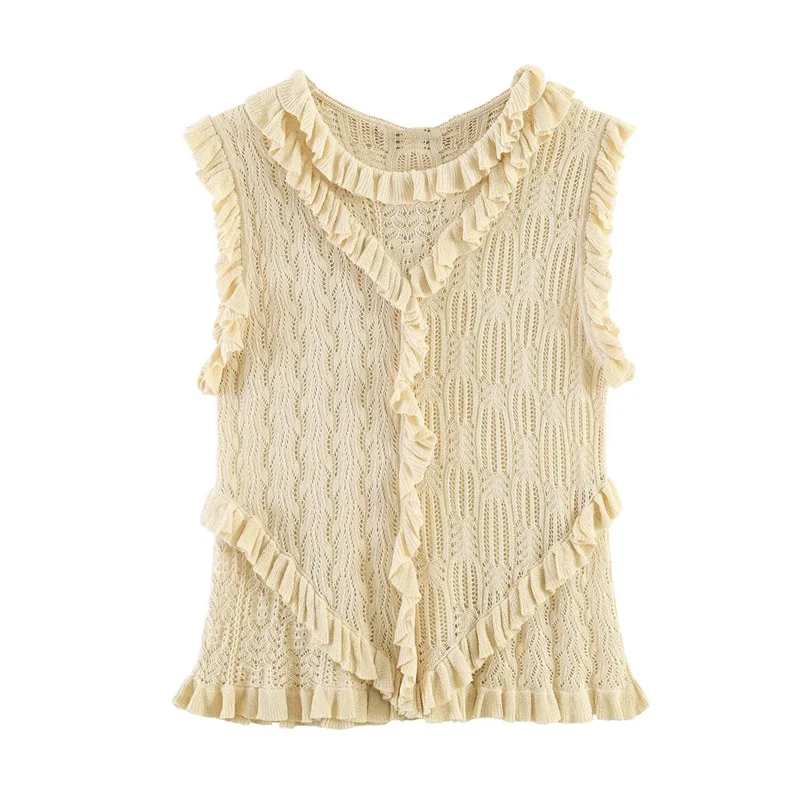 Summer Women's Sleeveless Round Neck Knitted Vest Tops 2026 New Fashion Sleeveless Vest Top Short Top
Summer Women's Sleeveless Round Neck Knitted Vest Tops 2026 New Fashion Sleeveless Vest Top Short Top