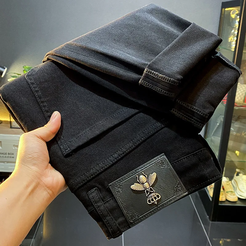 Pure black jeans MEN'S affordable luxury fashion 2024 new autumn high-end stretch all-match casual denim slim-fit trousers
Pure black jeans MEN'S affordable luxury fashion 2024 new autumn high-end stretch all-match casual denim slim-fit trousers