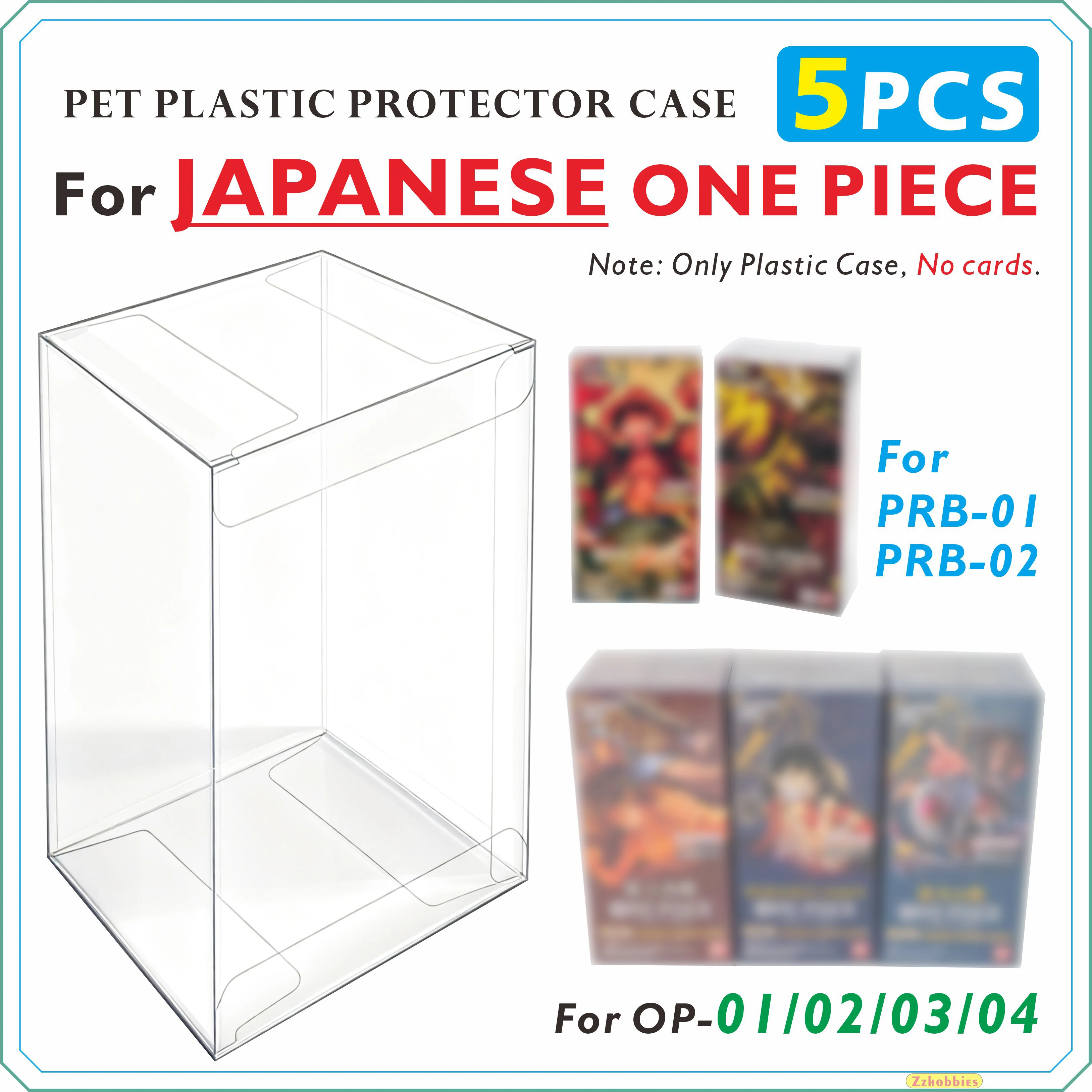 5PCS PET Plastic Protector Case For JAPANESE OP01-04 | PRB-01/02 【0.5mm Thick】
5PCS PET Plastic Protector Case For JAPANESE OP01-04 | PRB-01/02 【0.5mm Thick】