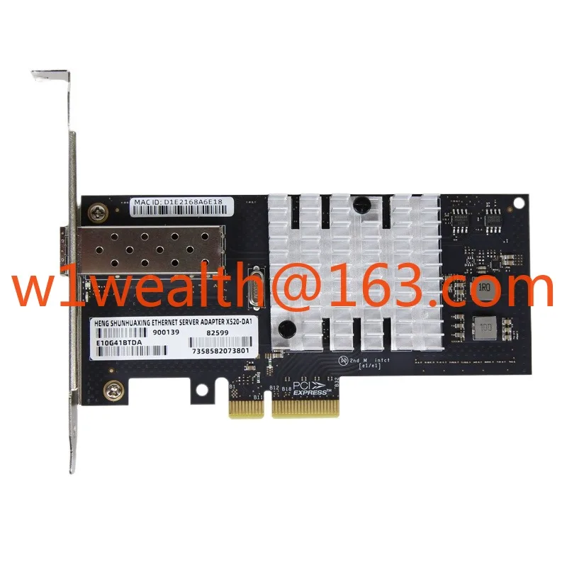 82599 чип 10-гигабитный PCIE-X4 с одним оптическим портом, серверная промышленная сетевая интерфейсная карта
82599 чип 10-гигабитный PCIE-X4 с одним оптическим портом, серверная промышленная сетевая интерфейсная карта