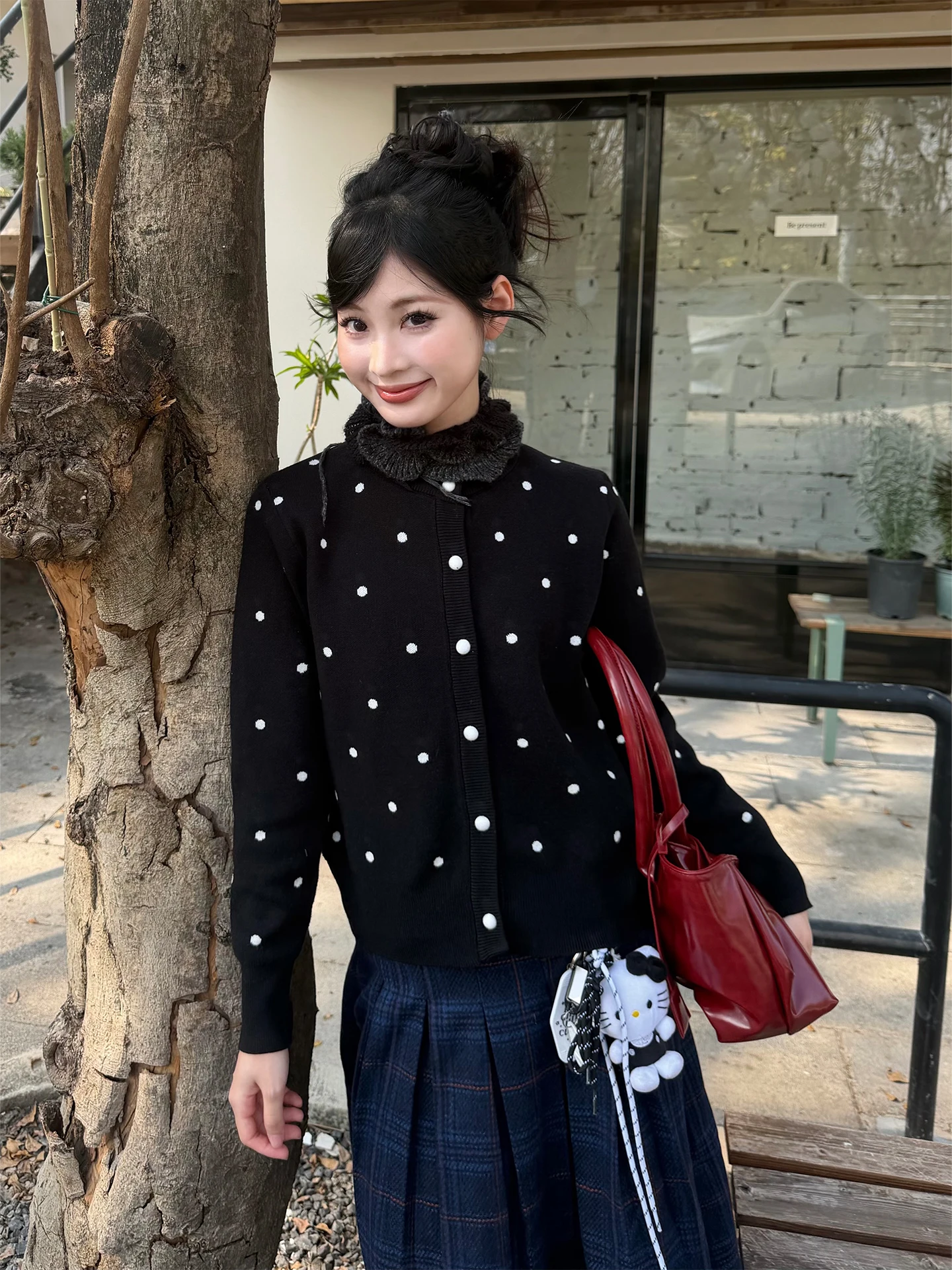 Don Cry American Sle Polka Dot Knitted Sweater Women's ort Coat Bla Spring Outerwear Online Exclusive Soft Comfortable
Don Cry American Sle Polka Dot Knitted Sweater Women's ort Coat Bla Spring Outerwear Online Exclusive Soft Comfortable