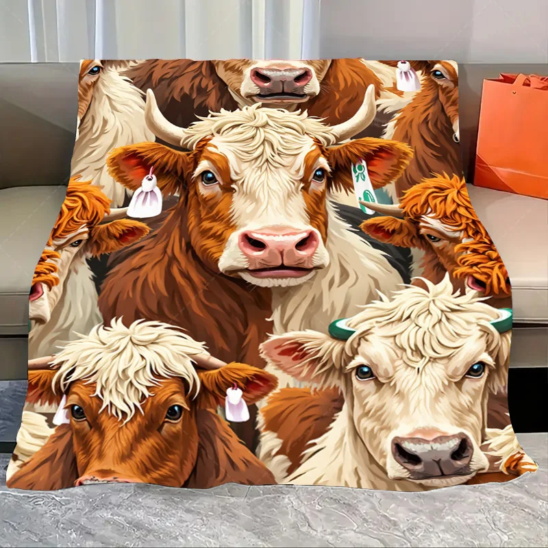 1pc Flannel Blanket Cozy Highland Cow Print Blanket for Farmhouse Style Decor
1pc Flannel Blanket Cozy Highland Cow Print Blanket for Farmhouse Style Decor