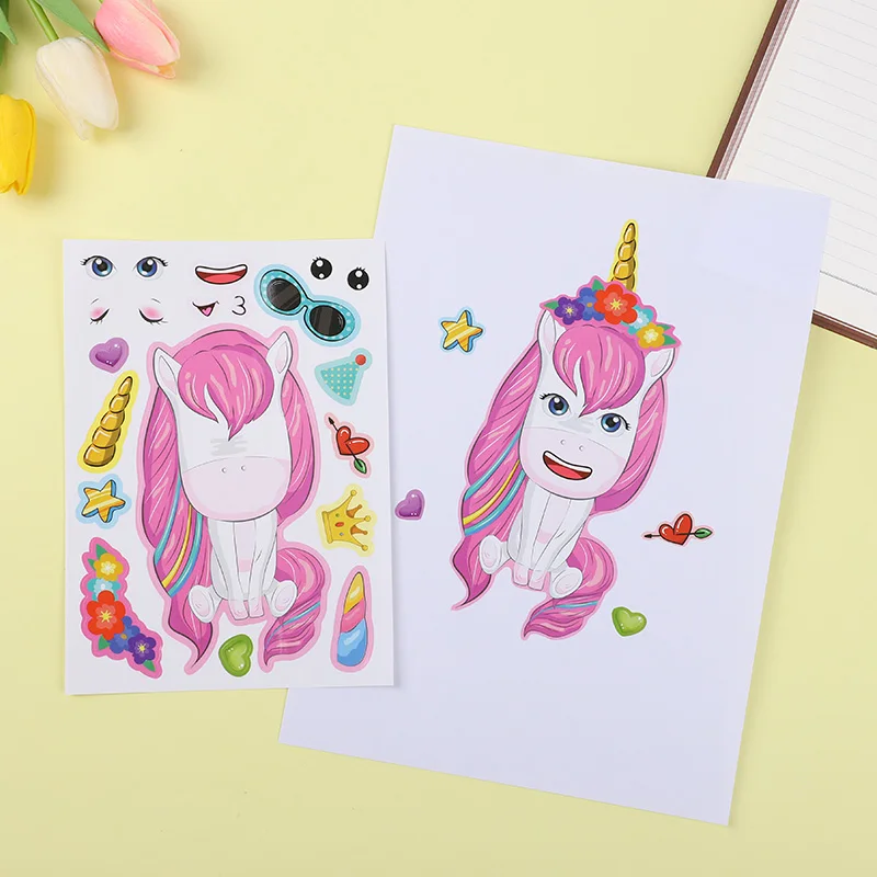 6Pcs Unicorn Craft Stickers Set Kawaii DIY Sticker Book Creative Handmade Activity for Girls Room Decor Kids Party Art
6Pcs Unicorn Craft Stickers Set Kawaii DIY Sticker Book Creative Handmade Activity for Girls Room Decor Kids Party Art