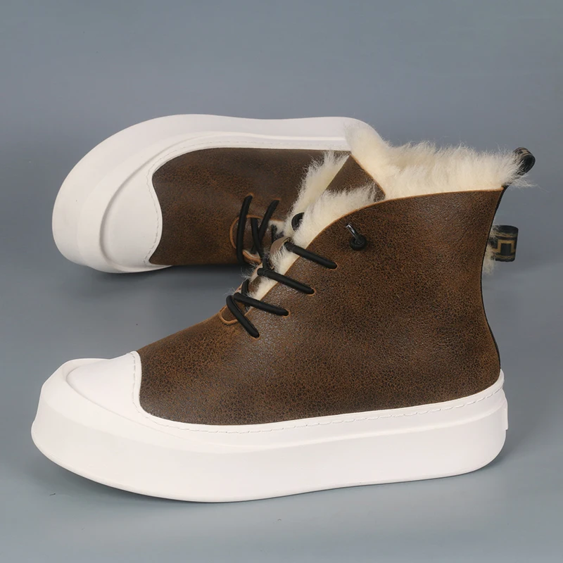 Winter New Warm Snow Boots Fashion Trend Comfortable Sheep Fur Integrated Cold Resistant Men's Wool Shoes
Winter New Warm Snow Boots Fashion Trend Comfortable Sheep Fur Integrated Cold Resistant Men's Wool Shoes
