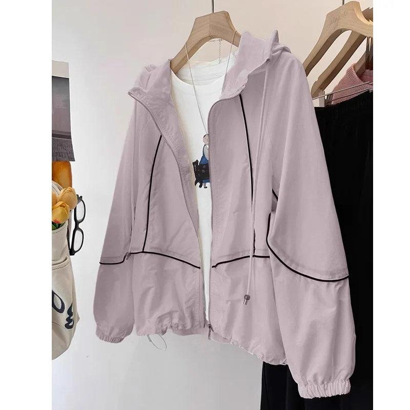 Women's Loose Breathable Purple Sun Protection Shirt Reflective Line Design Summer Fashion Outerwear Casual Commute Style
Women's Loose Breathable Purple Sun Protection Shirt Reflective Line Design Summer Fashion Outerwear Casual Commute Style