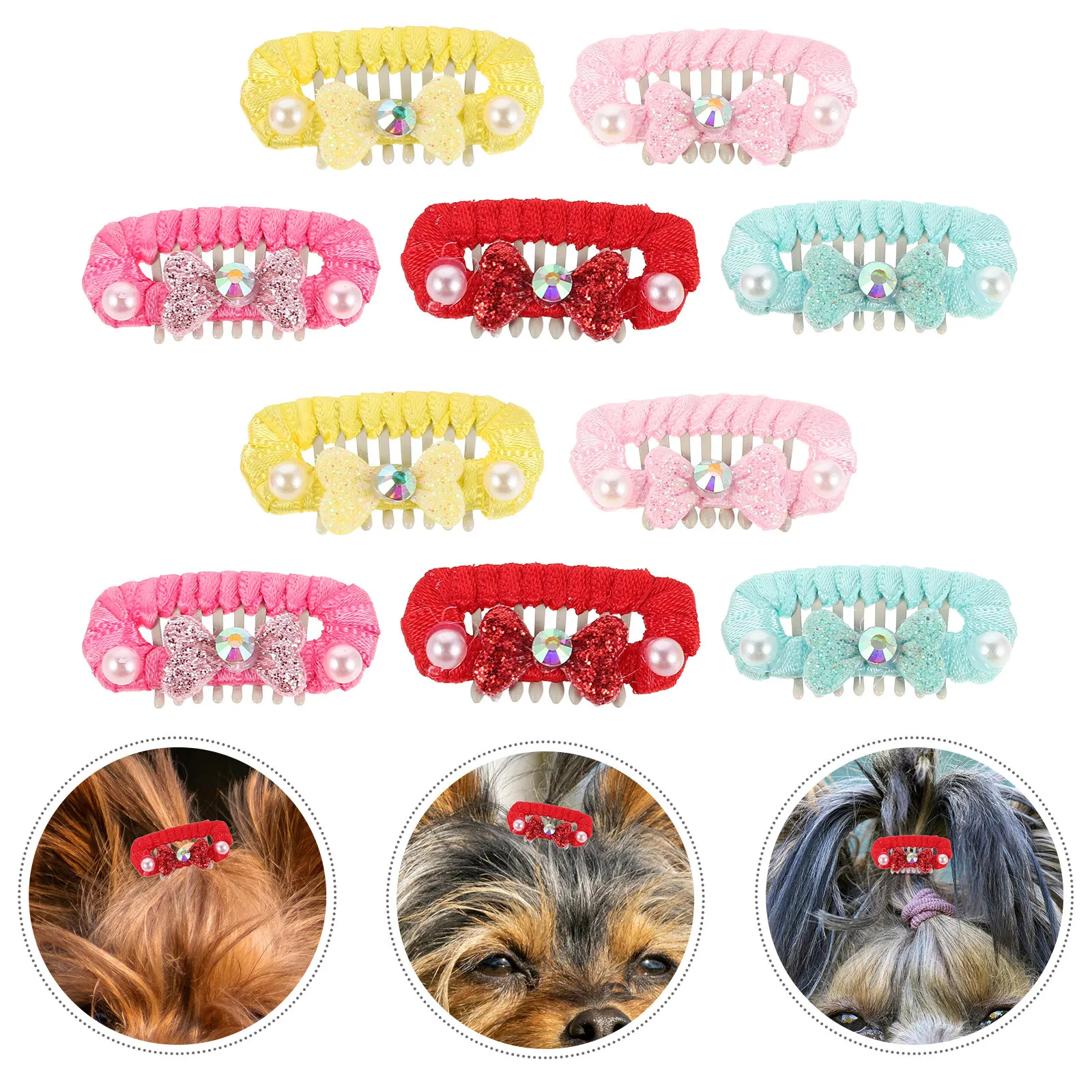 10pcs Pet Hair Clips Colorful Snap Pin Puppy Bows Polyester Plastic Cute Grooming Accessories For Dogs Cats Party Daily Wear
10pcs Pet Hair Clips Colorful Snap Pin Puppy Bows Polyester Plastic Cute Grooming Accessories For Dogs Cats Party Daily Wear