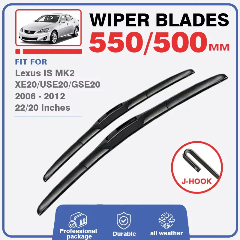Wiper Blades Set Kit For Lexus IS MK2 2006 - 2012 XE20 USE20 GSE20 Front Windshield Brushes Windscreen IS250 IS200 IS300h IS220d
Wiper Blades Set Kit For Lexus IS MK2 2006 - 2012 XE20 USE20 GSE20 Front Windshield Brushes Windscreen IS250 IS200 IS300h IS220d