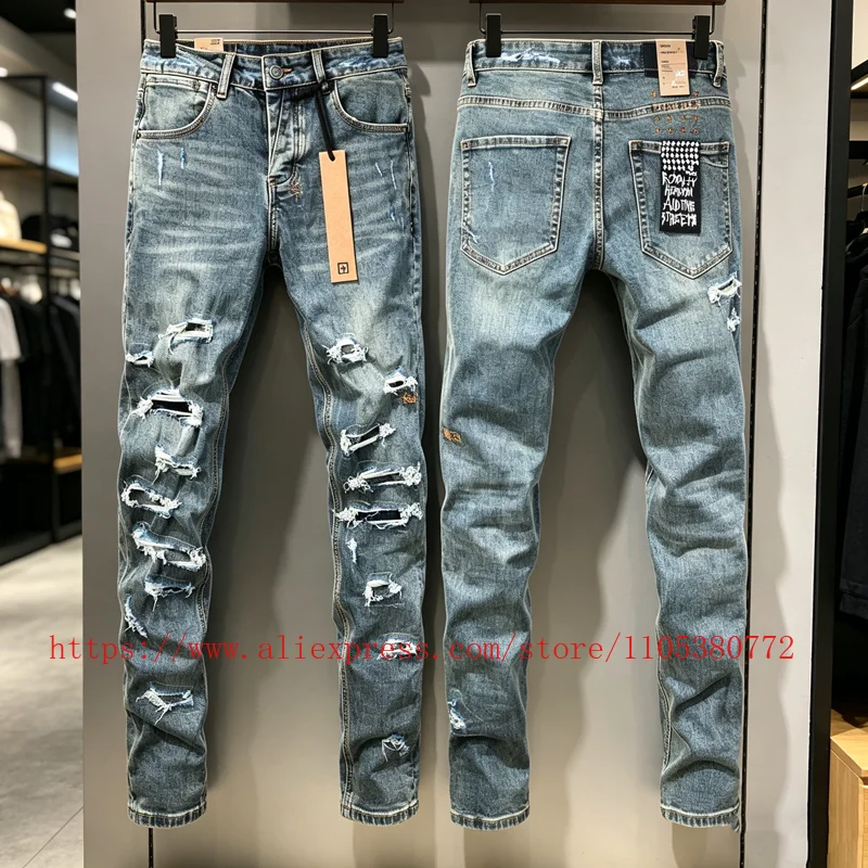 High Quality Y2K Men KSUBI Jeans High Street Stretch Tight and Ripped Jeans
High Quality Y2K Men KSUBI Jeans High Street Stretch Tight and Ripped Jeans