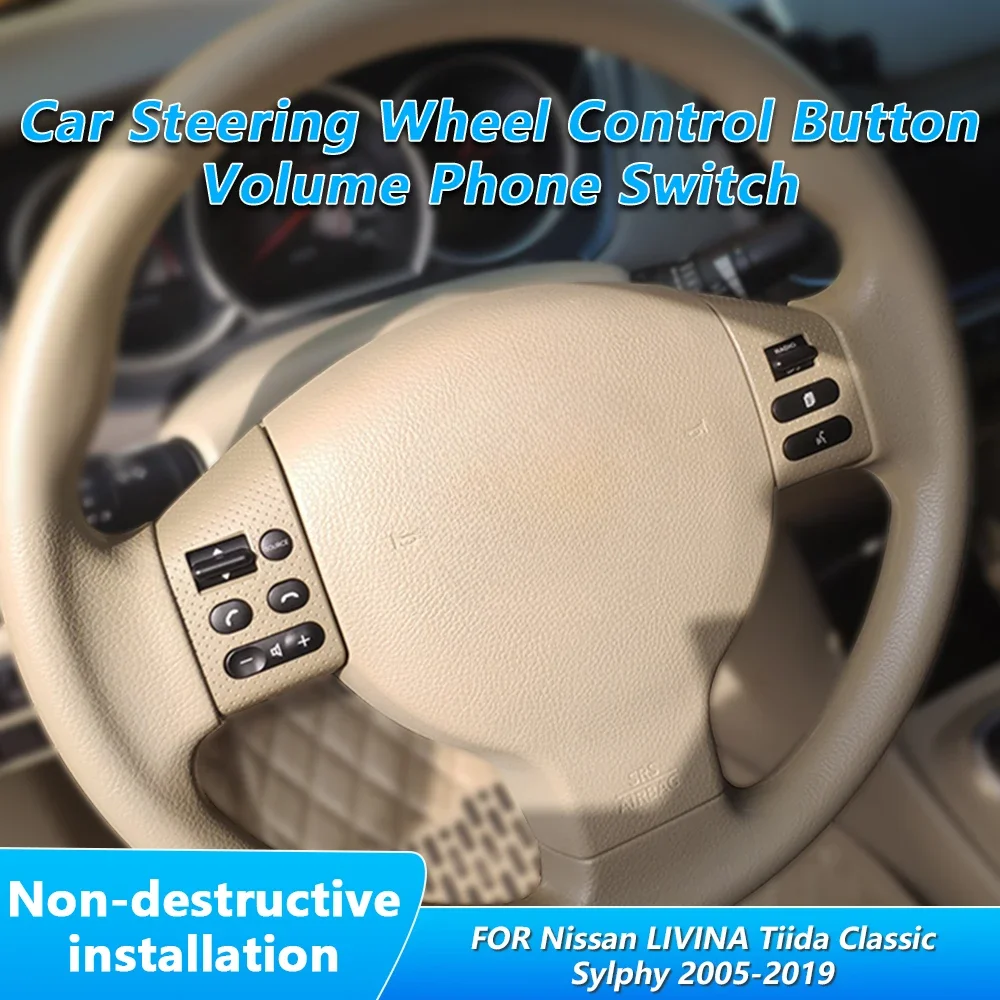 Steering Wheel Control Button Multimedia Volume Audio Mobile Phone Key Switch for Nissan LIVINA Tiida Classic Sylphy 2005-2019
Steering Wheel Control Button Multimedia Volume Audio Mobile Phone Key Switch for Nissan LIVINA Tiida Classic Sylphy 2005-2019